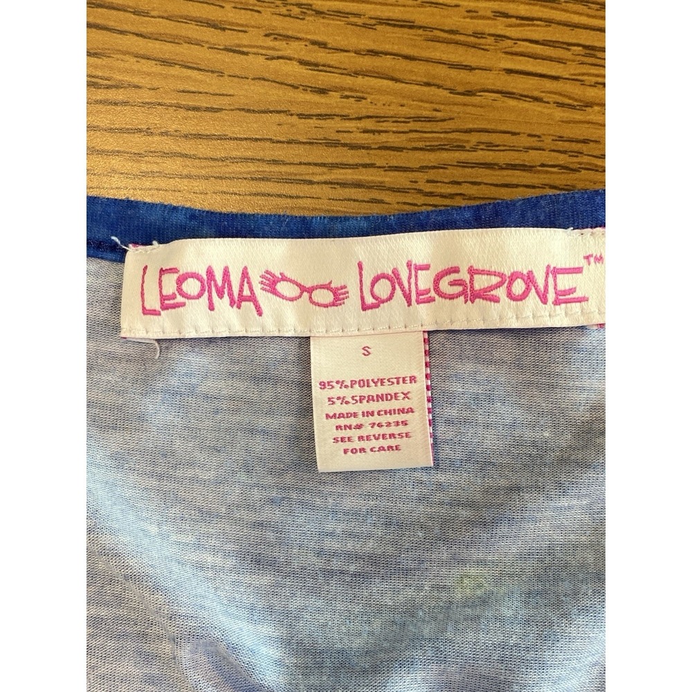 Leoma Lovegrove Women's Alligator Shirt Size Small Artsy Vacation Tropical Boho - Picture 9 of 11